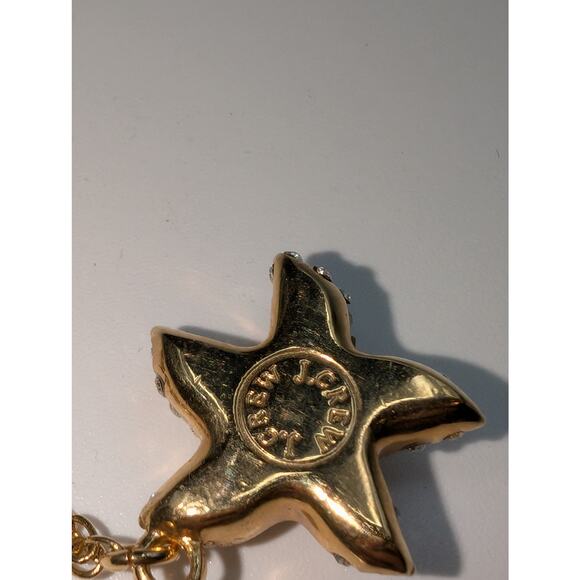 J. Crew Gold Tone CZ Starfish Pendant 24" Necklace - Picture 5 of 8